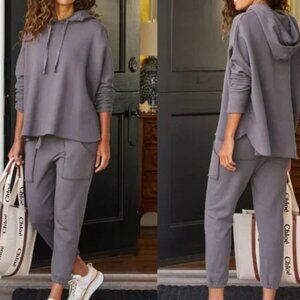 Frank & Eileen NWOT Kane Capelet Triple Fleece Hoodie - gray small